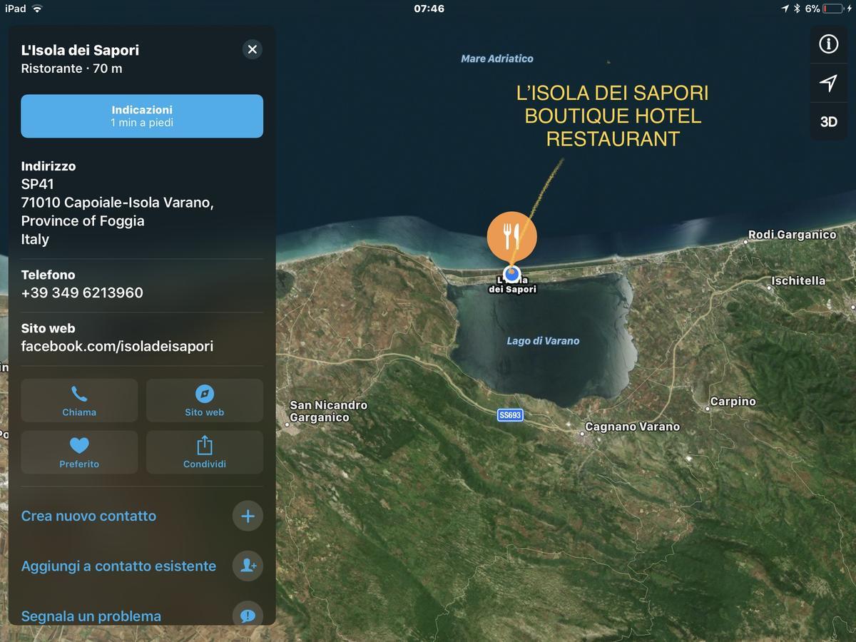 L'Isola Dei Sapori Boutique Hotel Restaurant Фоче-Варано Экстерьер фото